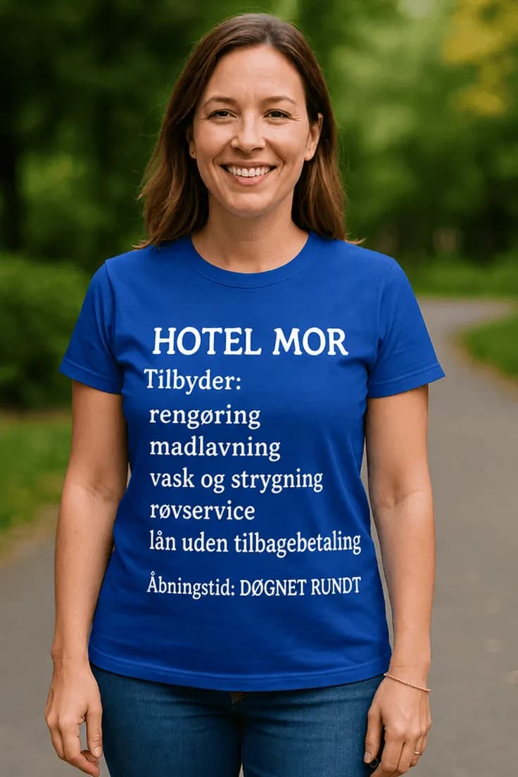 Sjov t-shirt Hotel mor - HOTEL MOR