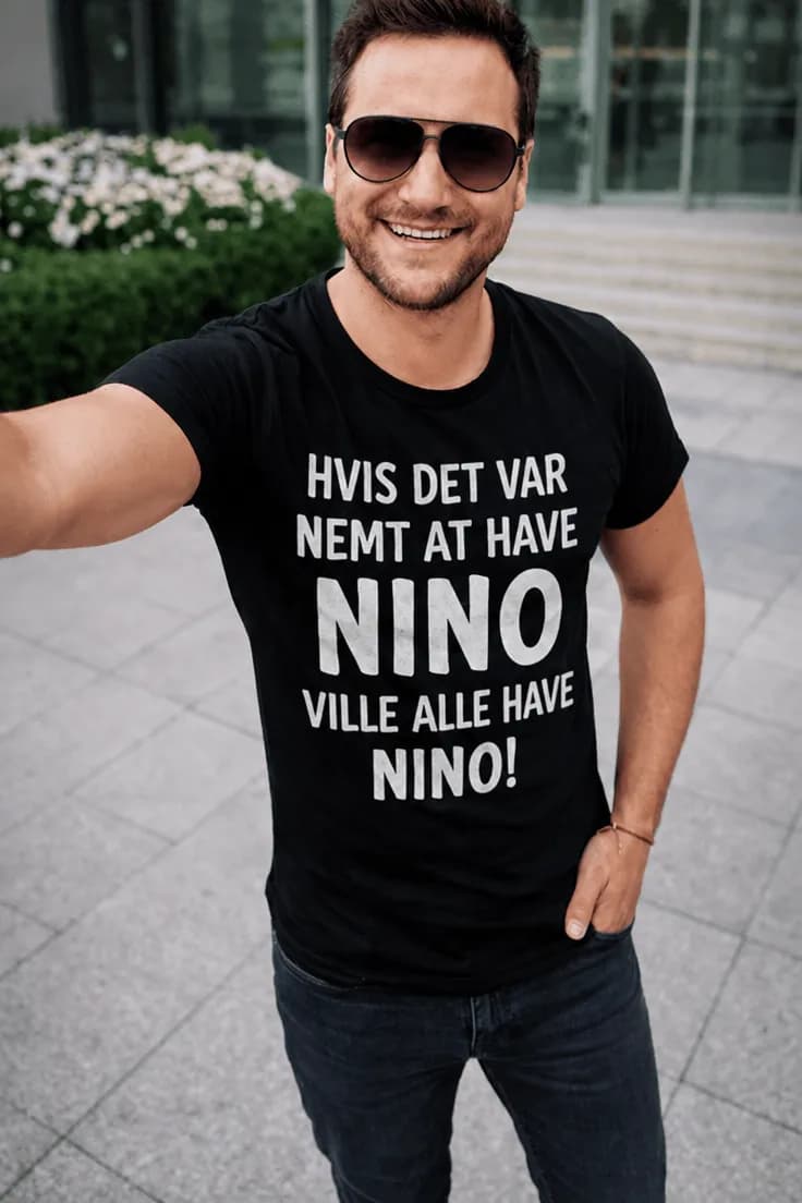 Sjov t-shirt: Hvis det var nemt med navn