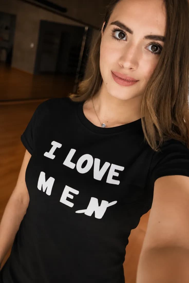 Sjov t-shirt I love men