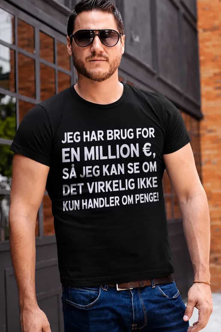 Sjov t-shirt Ikke alt handler om penge