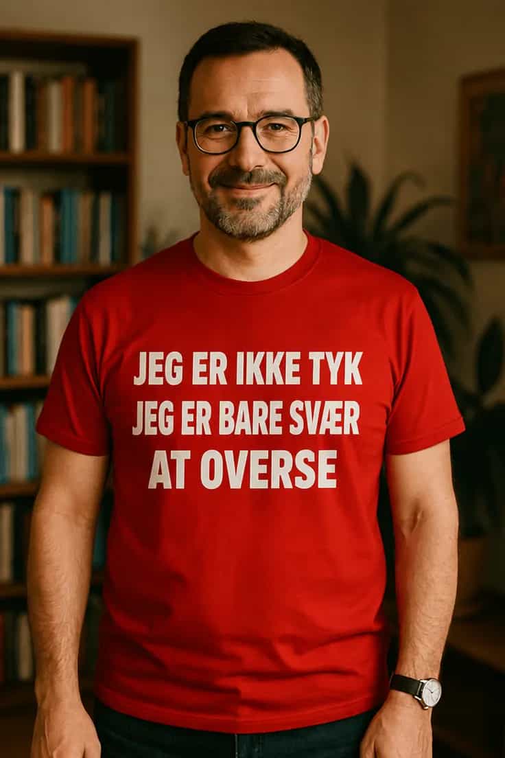 Sjov t-shirt Ikke tyk svær at overse