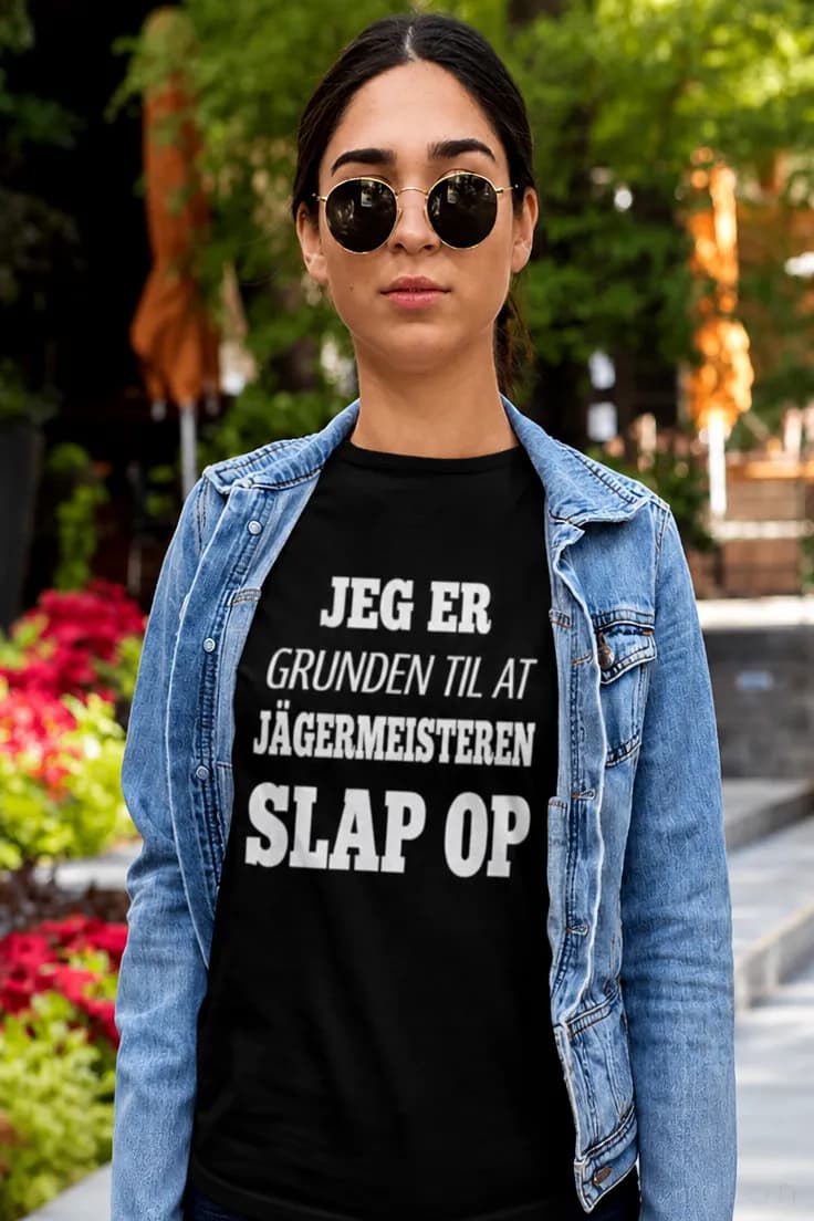 Sjov t-shirt Jägermeister slap op | JEG ER