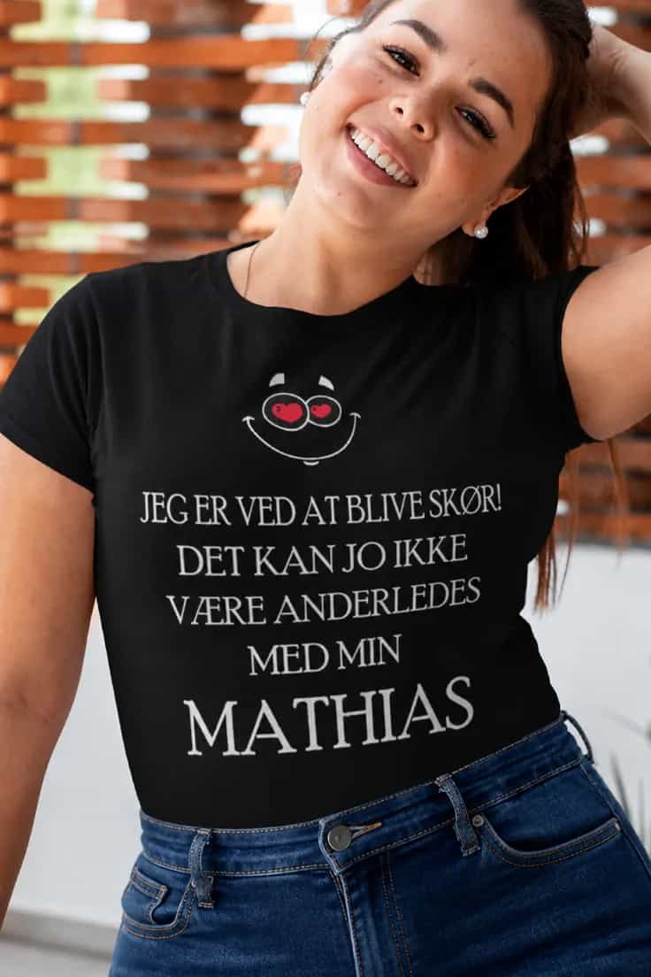 Sjov t-shirt Jeg bliver skør med navn