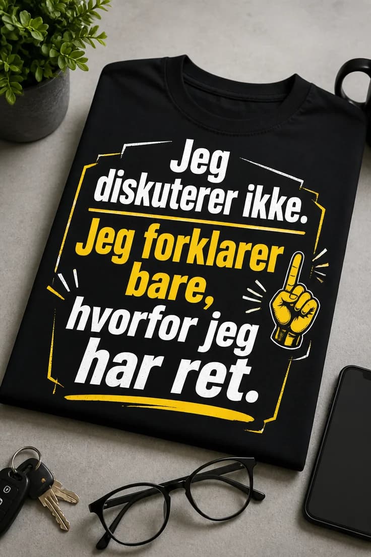 T-shirt: Jeg forklarer bare, hvorfor jeg har ret