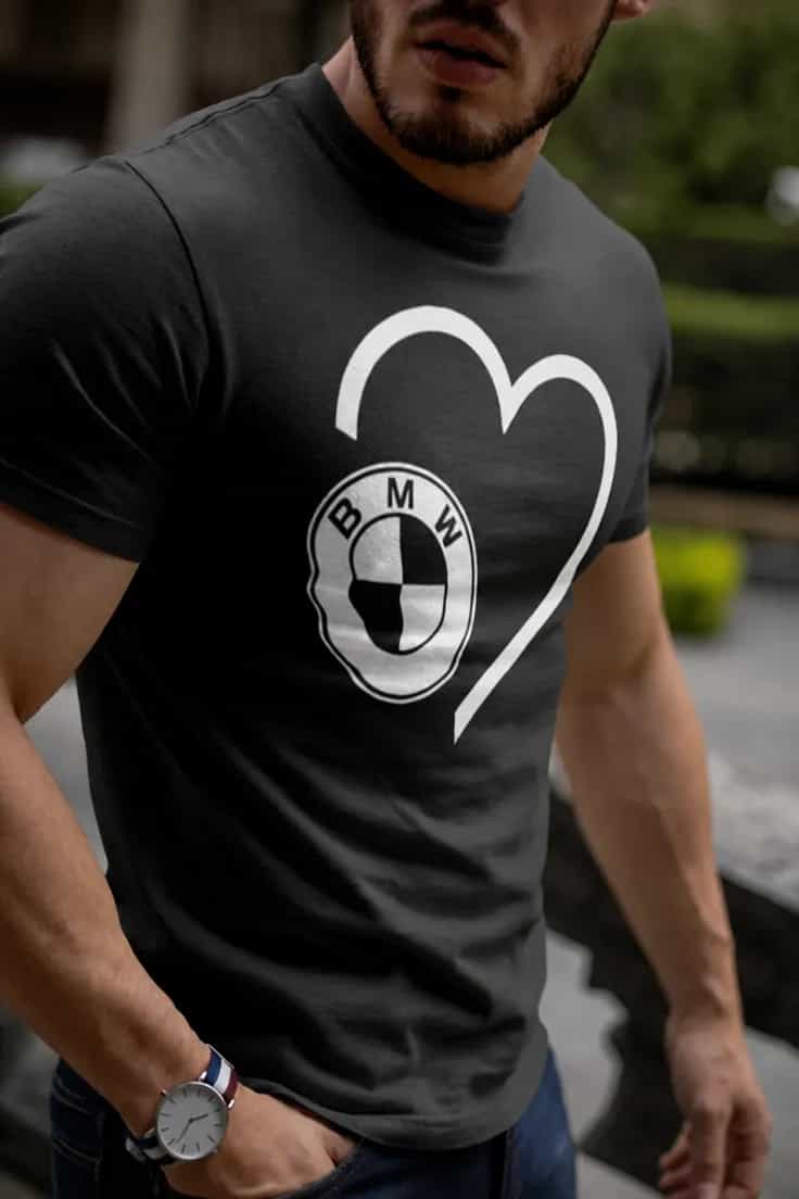 T-shirt Jeg elsker mit bilmærke – bilmærke efter ønske