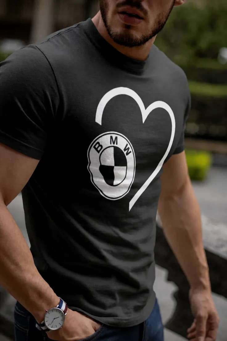 T-shirt Jeg elsker mit bilmærke – bilmærke efter ønske