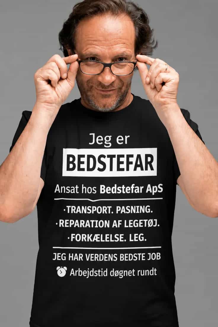 Sjov t-shirt Jeg er bedstefar | Verdens bedste job