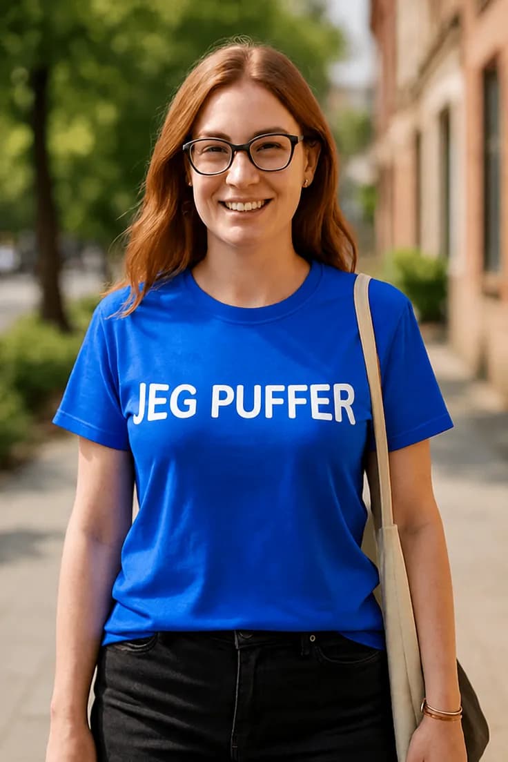 Sjov t-shirt Jeg puffer