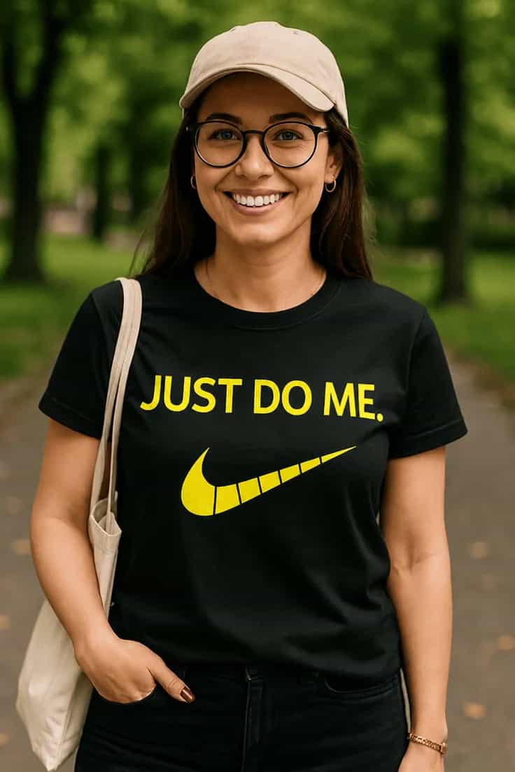Sjov t-shirt Just do me smil – JUST DO ME..