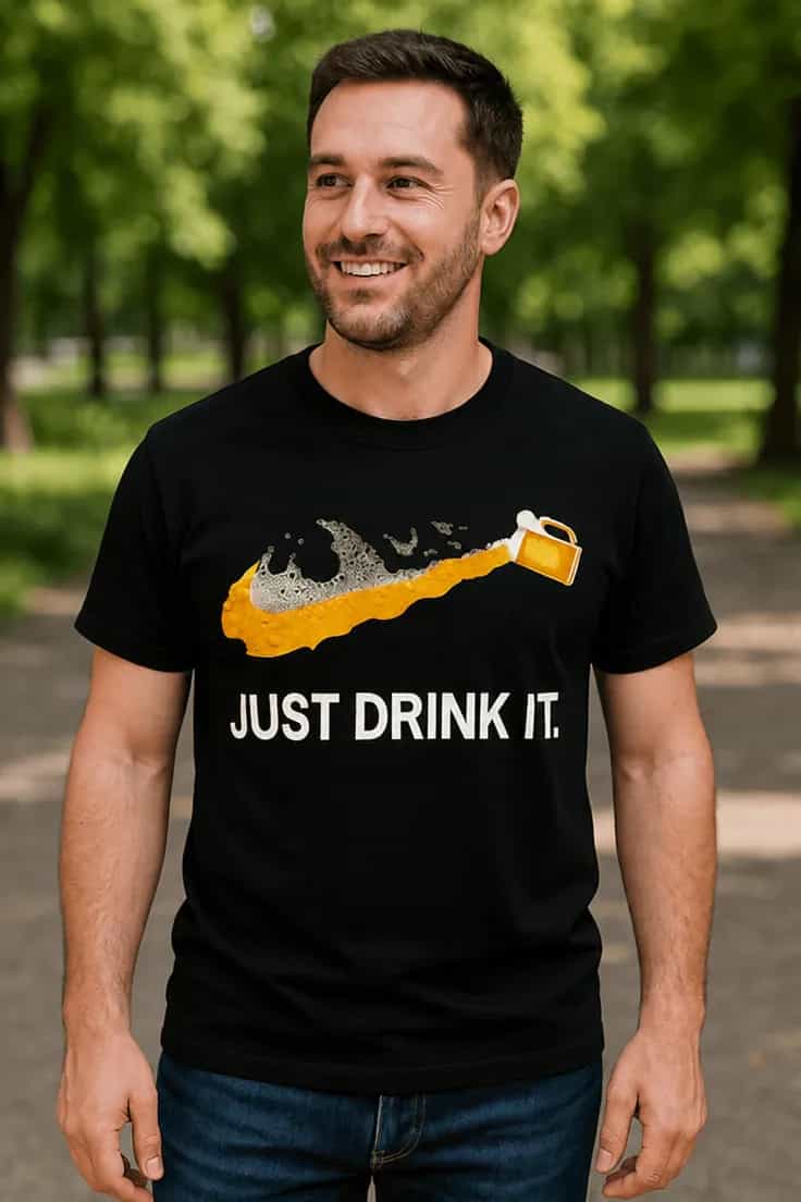 Sjov t-shirt Just drink it. | JUST DRINK IT.