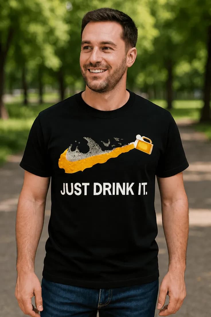 Sjov t-shirt Just drink it. | JUST DRINK IT.