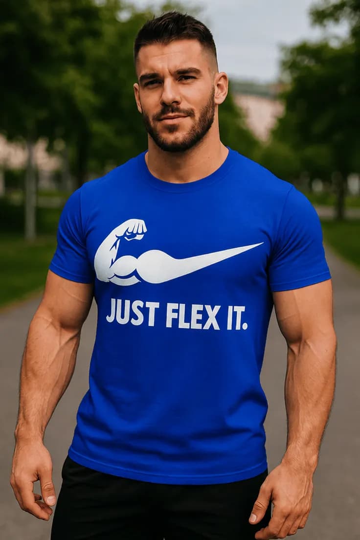 Sjov t-shirt Just flex it. – JUST FLEX IT.