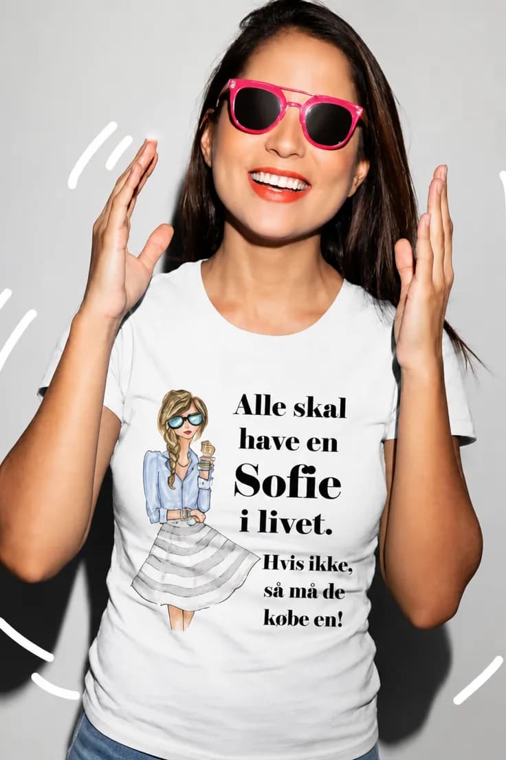 Sjov t-shirt Køb en Sofie med navn
