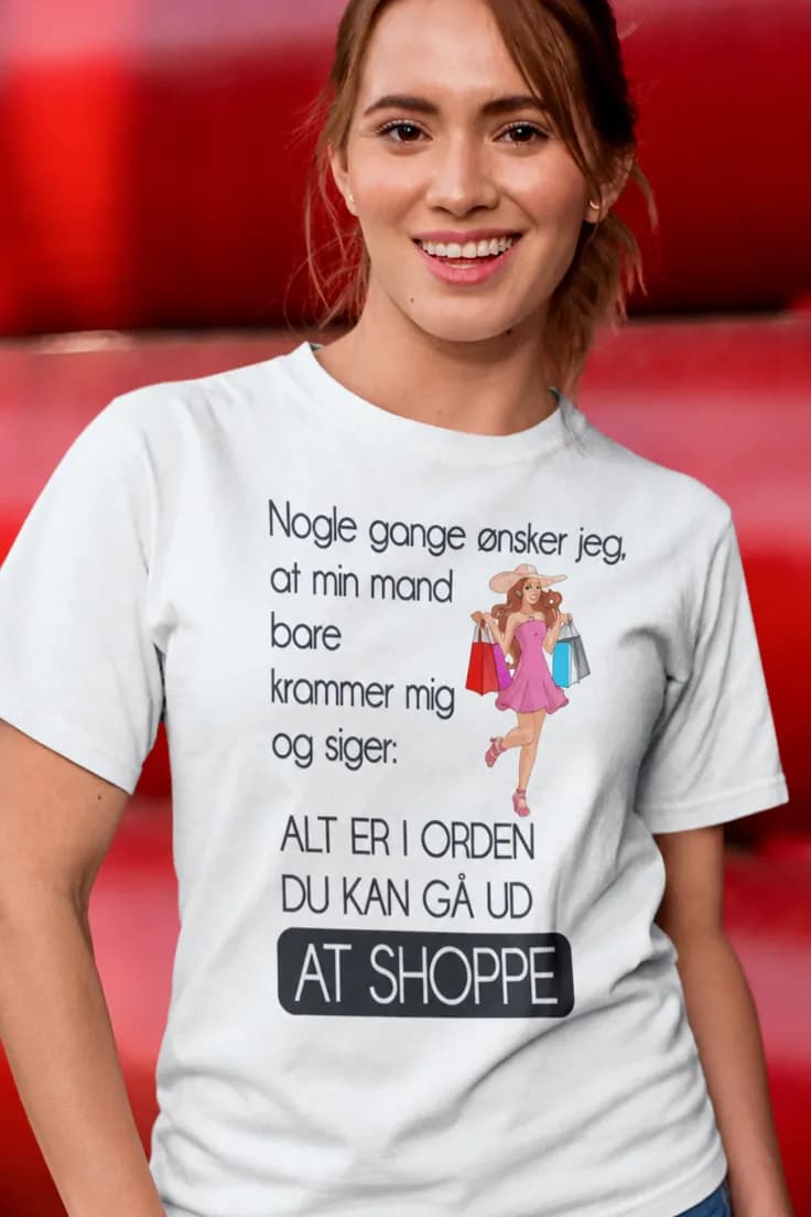 Sjov t-shirt Kan gå ud at shoppe