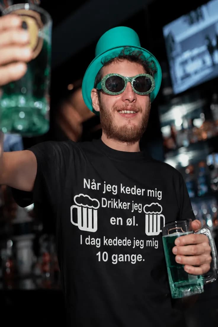 Sjov t-shirt Kedsomhed og øl – Når jeg keder mig