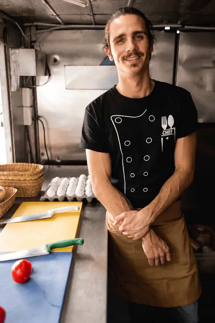 Sjov t-shirt kokkejakke CHEF о
