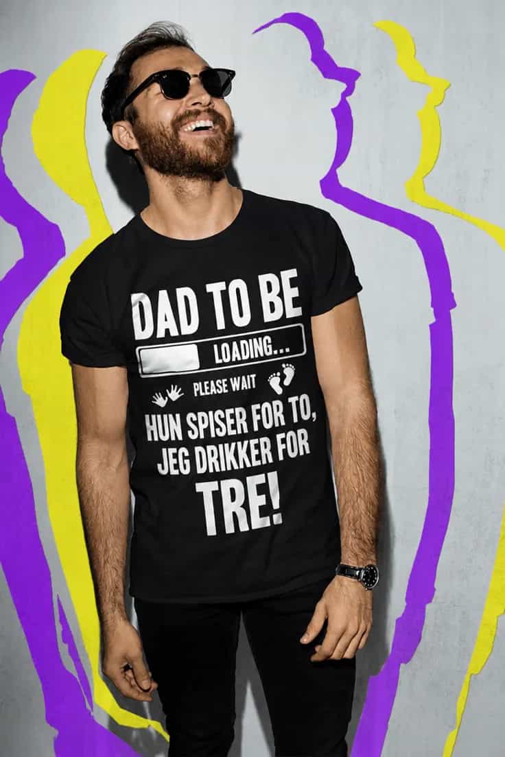 Sjov t-shirt kommende far drikker for tre
