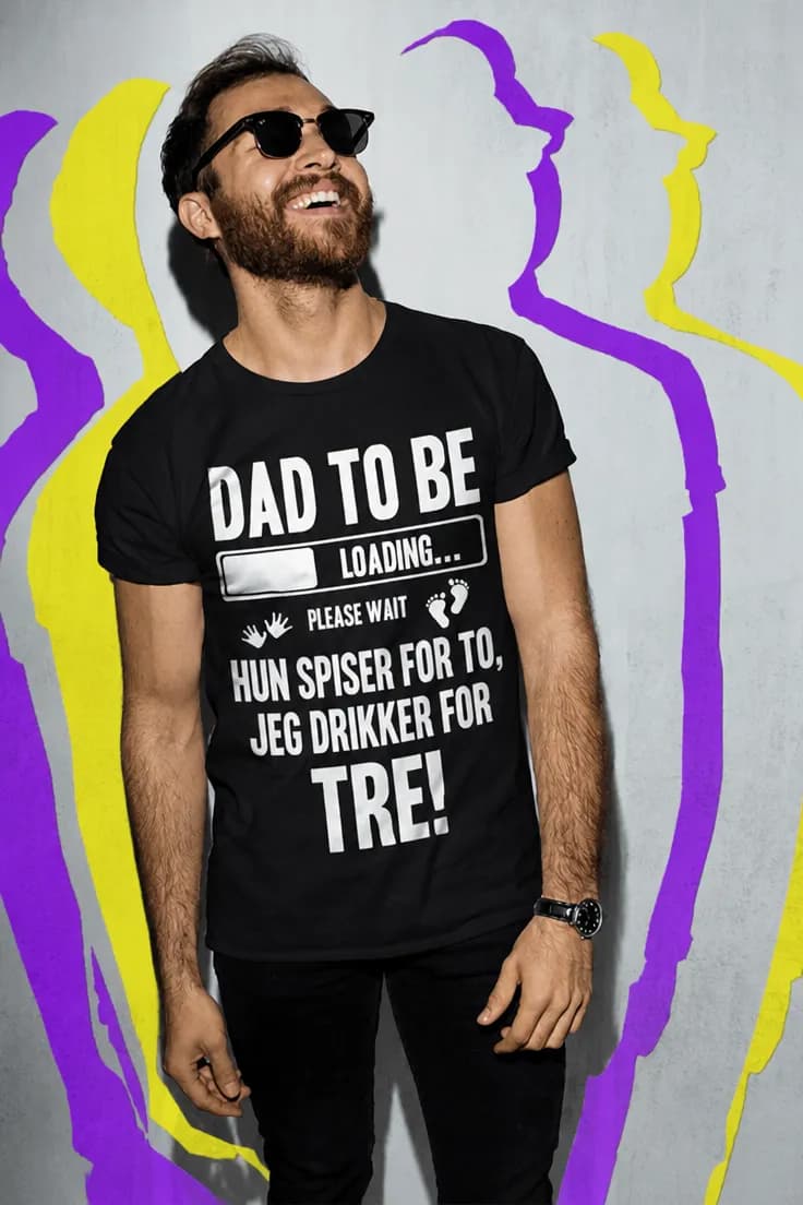 Sjov t-shirt kommende far drikker for tre