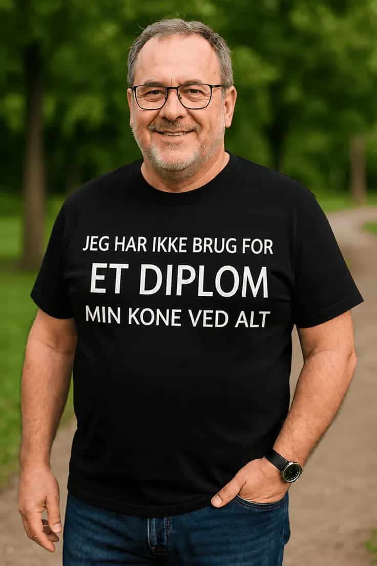 Sjov t-shirt Kone ved alt – JEG HAR IKKE BRUG FOR