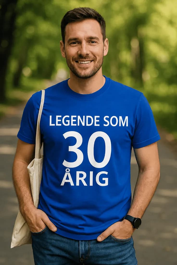 Sjov t-shirt Legende som 30 årig - LEGENDE SOM