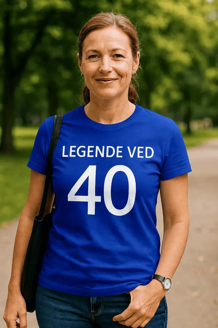 Sjov t-shirt Legende ved 40 – LEGENDE VED 40