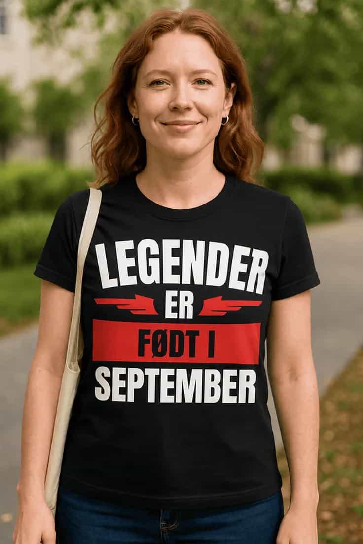 T-shirt Legender født i ønsket måned