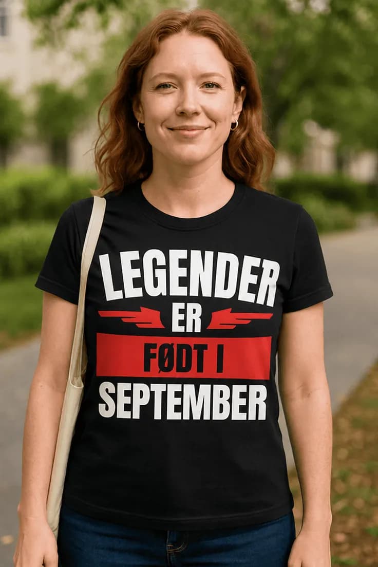 T-shirt Legender født i ønsket måned