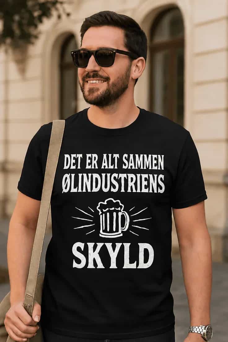 Sjov t-shirt Ălindustrien har skylden