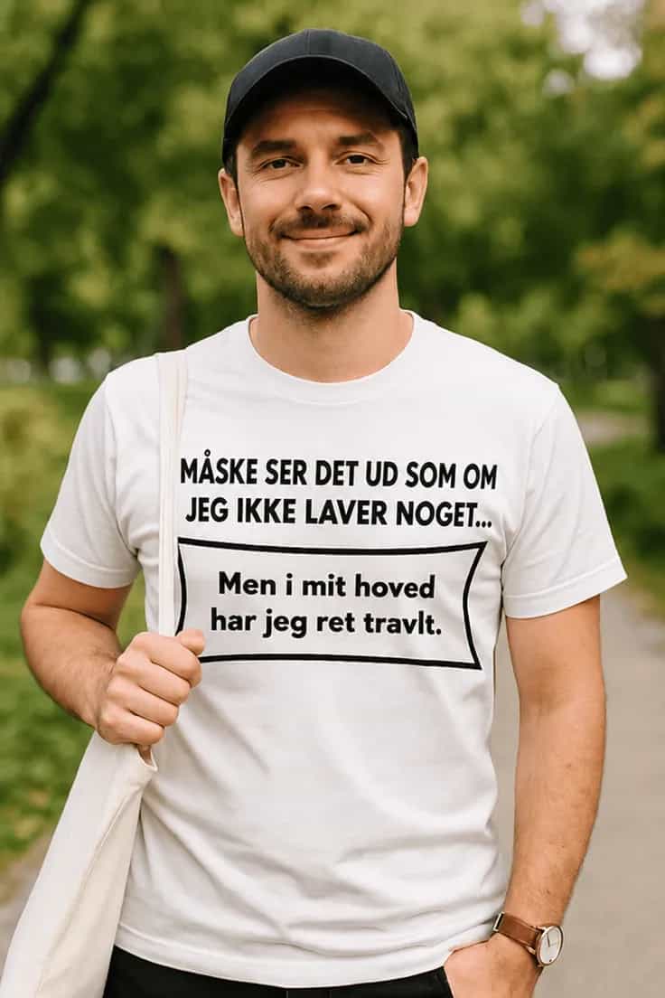 Sjov t-shirt Måske laver jeg ingenting