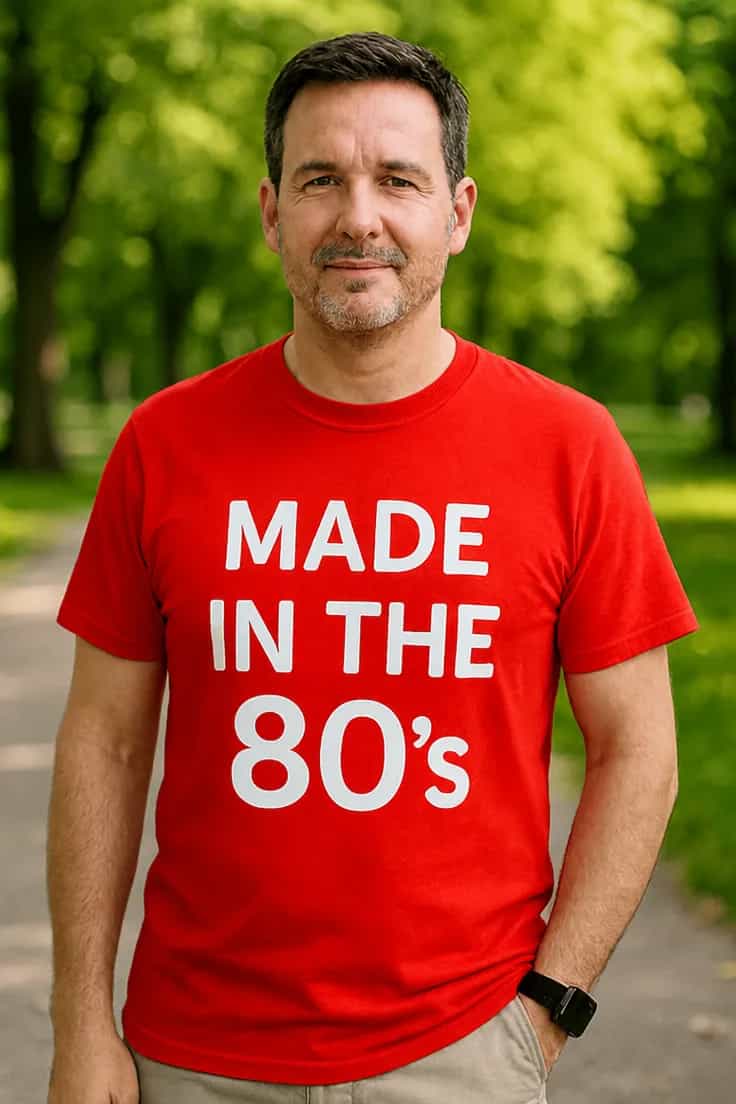 Sjov t-shirt Made in 80erne