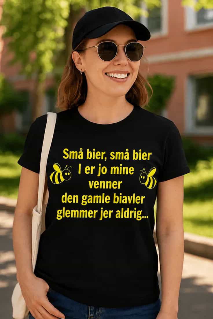 Sjov t-shirt med små bier – Små bier, små bier