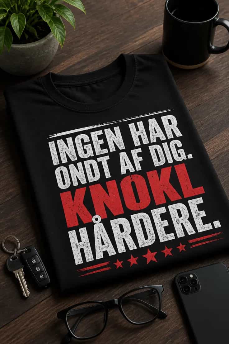 T-shirt ingen har ondt af dig. Knokl hårdere