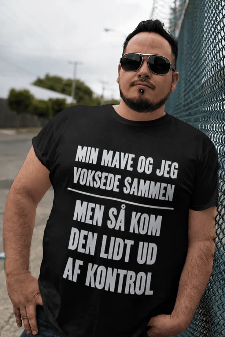 Sjov t-shirt Min mave og jeg | MIN MAVE OG JEG