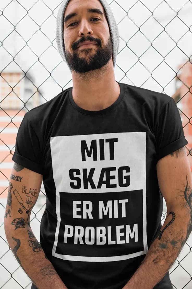 Sjov t-shirt Mit skæg mit problem | MIT SKÆG ER MIT