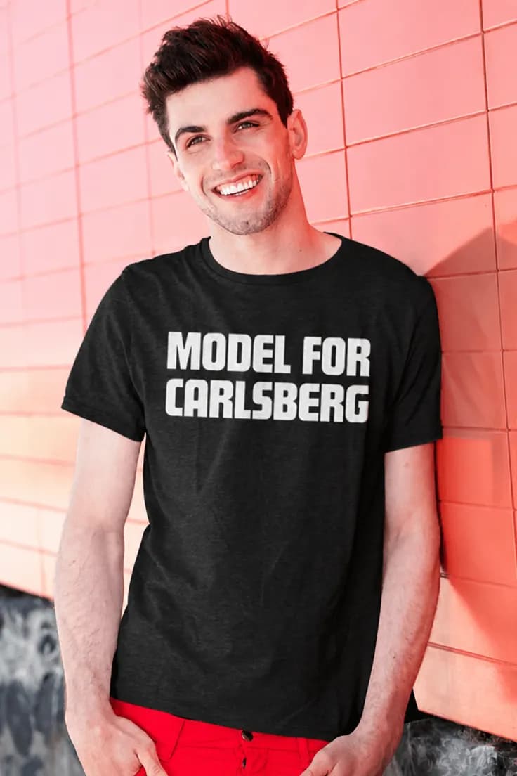 Sjov t-shirt Model for Carlsberg