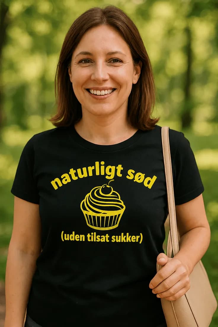 Sjov t-shirt Naturligt sød naturligt sød