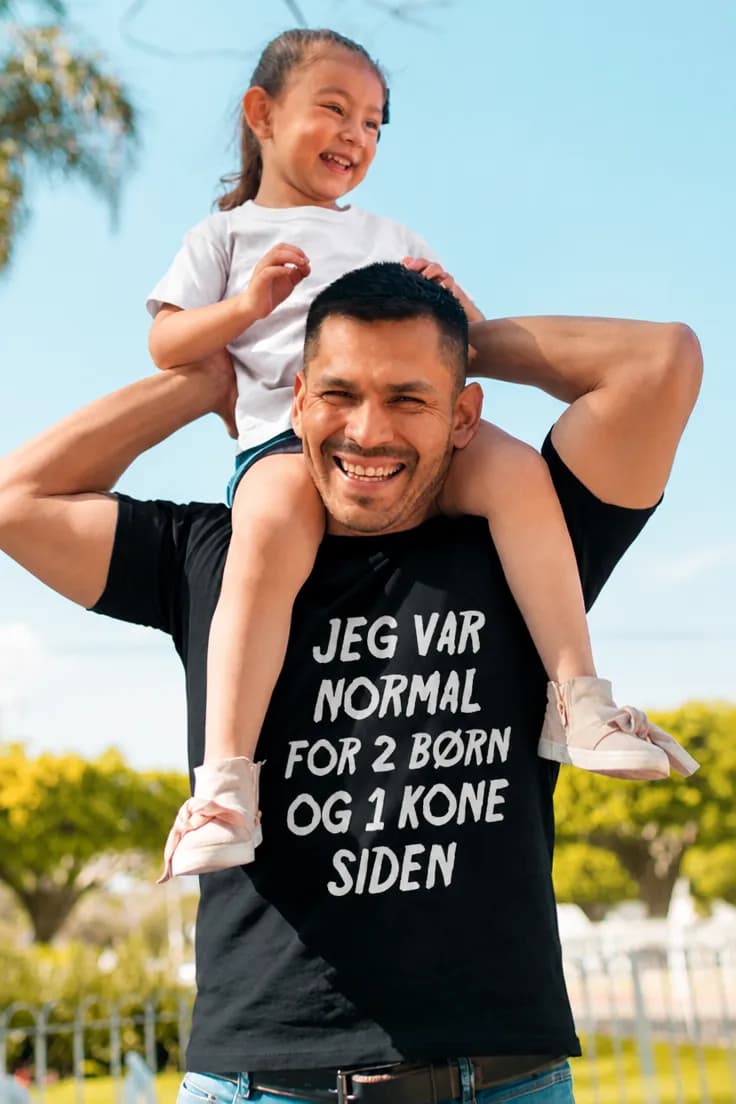Sjov t-shirt Normal før børn og kone