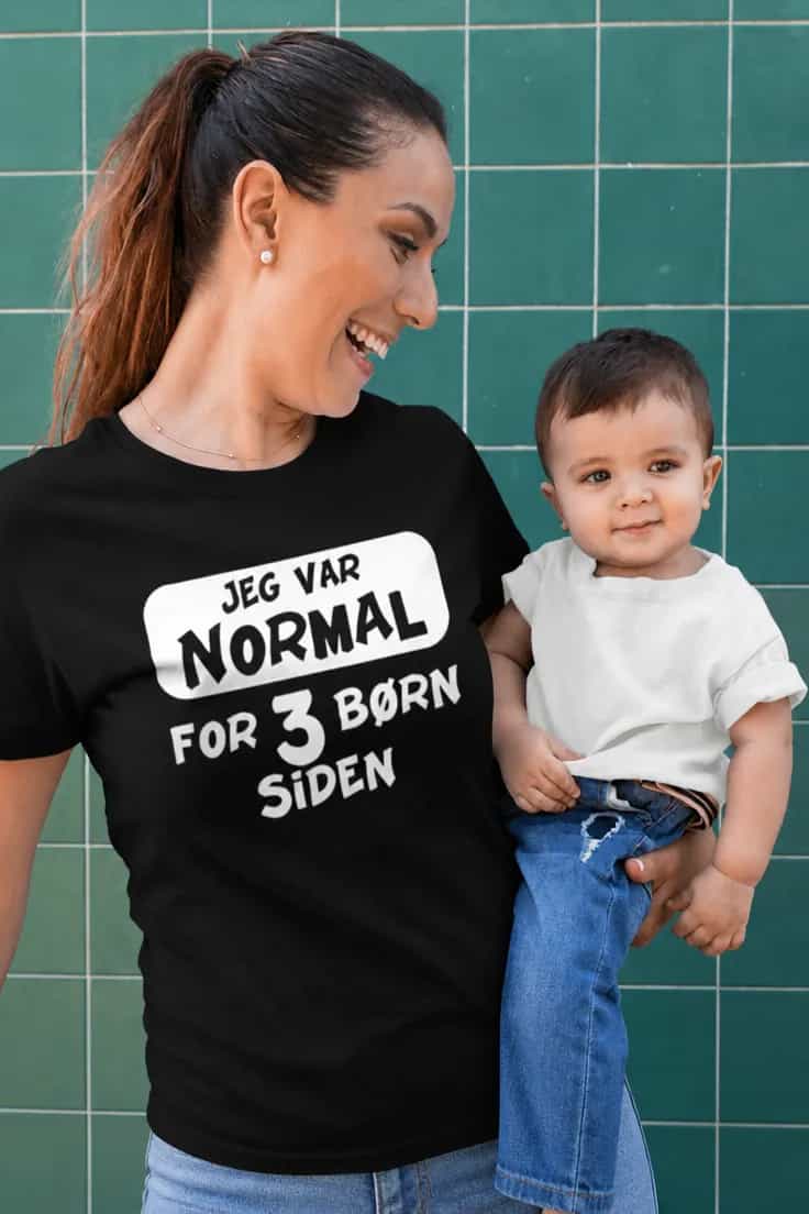 Sjov t-shirt Normal for tre børn siden