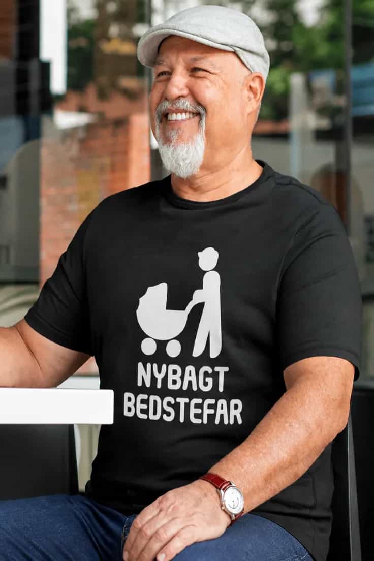Sjov t-shirt Nybagt bedstefar â NYBAGT BEDSTEFAR
