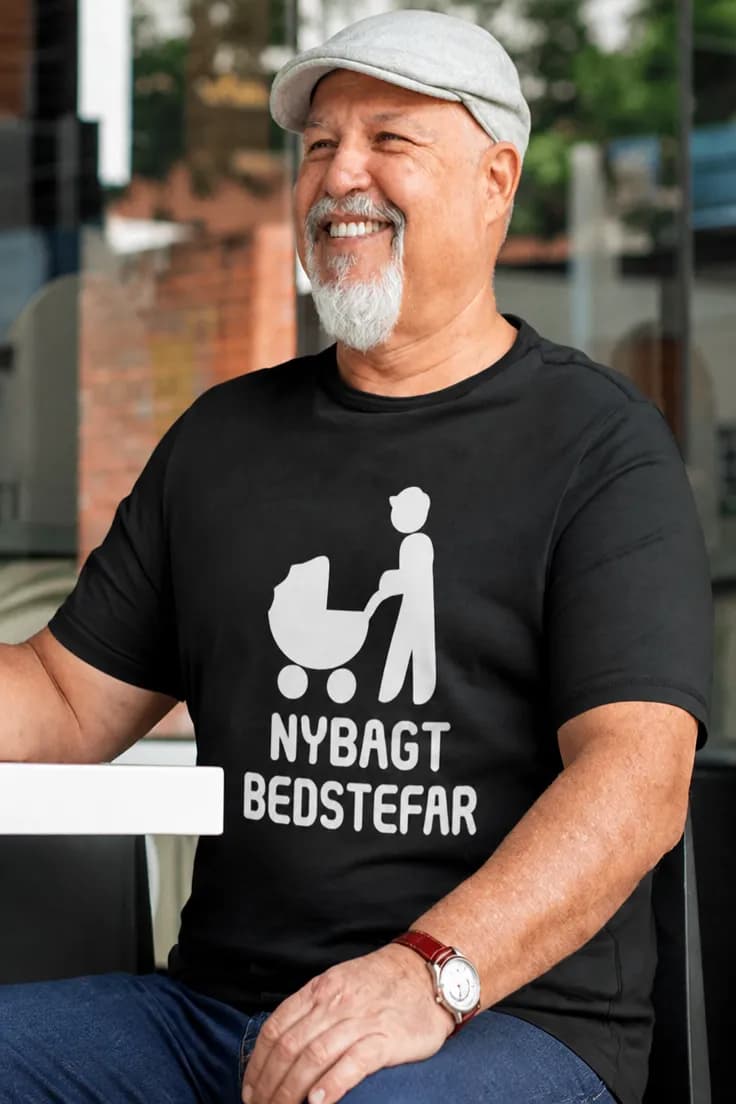 Sjov t-shirt Nybagt bedstefar – NYBAGT BEDSTEFAR