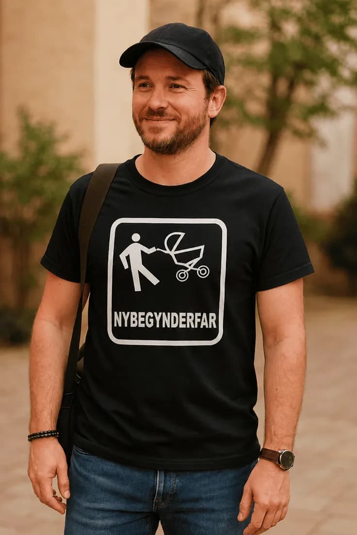 Sjov t-shirt Nybegynderfar - NYBEGYNDERFAR