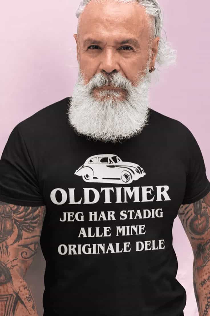 Sjov t-shirt Oldtimer originale dele – OLDTIMER