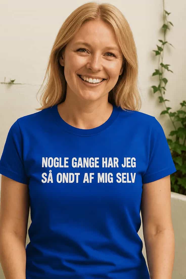 Sjov t-shirt Ondt af mig selv