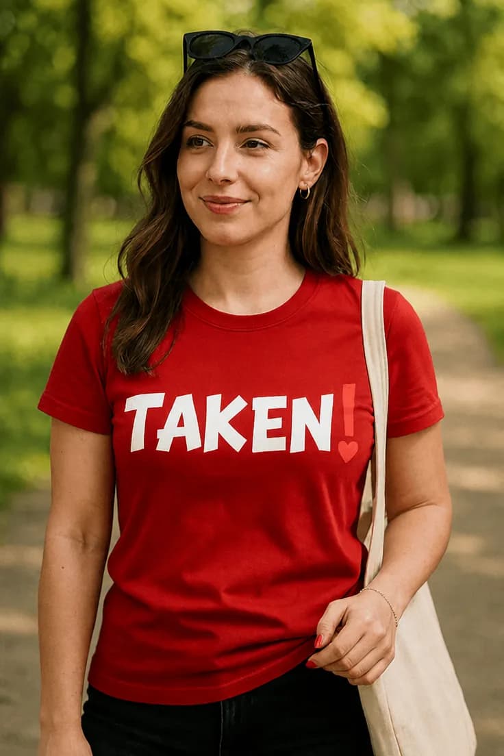 Sjov t-shirt Optaget - TAKEN