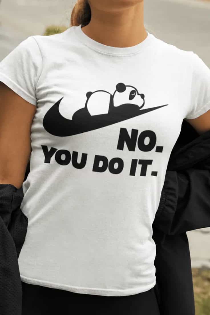 Sjov t-shirt Panda gør det selv – NO. YOU DO IT.