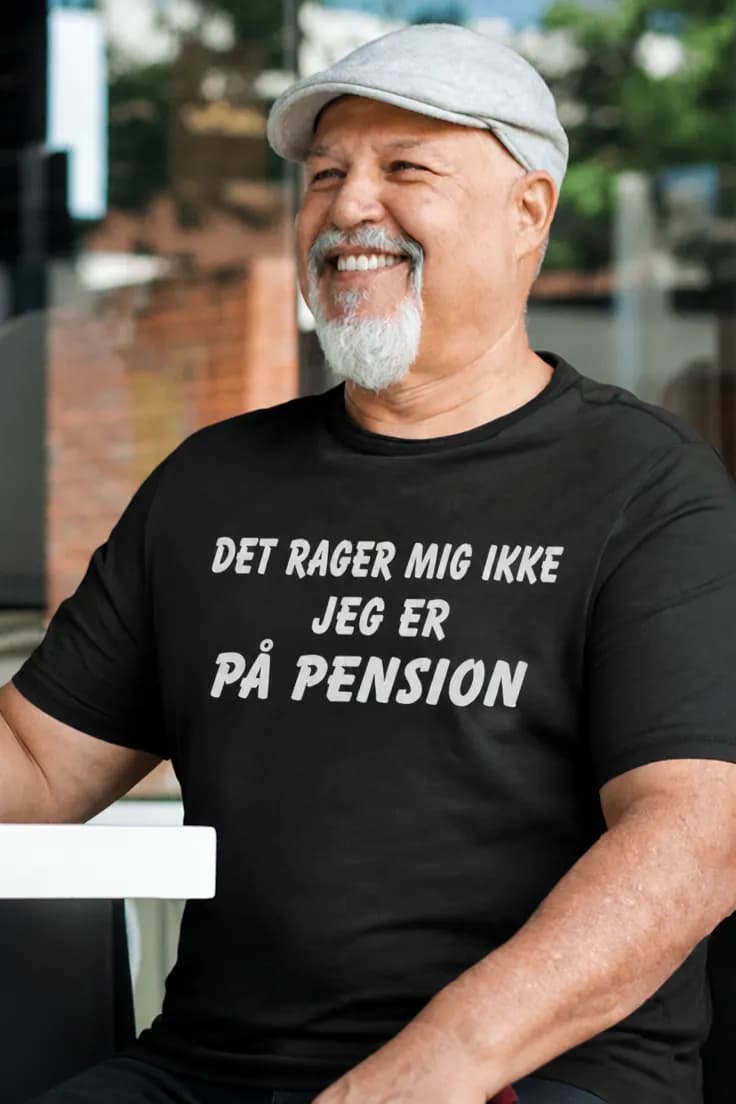 Sjov t-shirt Pensionist er ligeglad