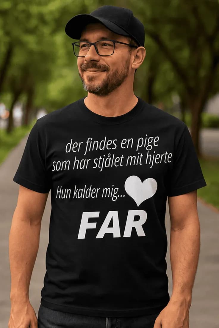 Sjov t-shirt Pige kalder mig far - FAR