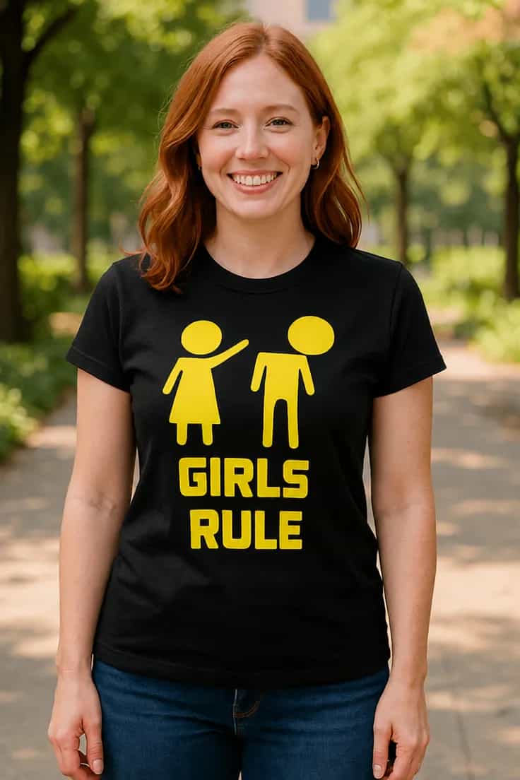 Sjov t-shirt Piger bestemmer - GIRLS RULE