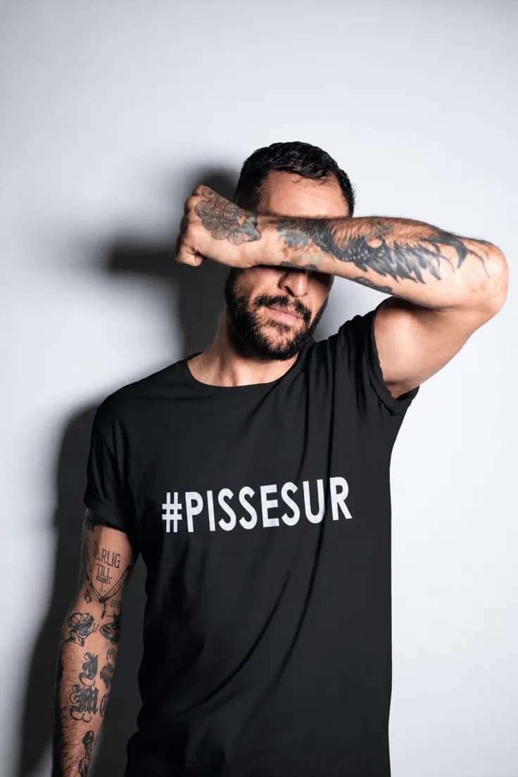 Sjov t-shirt Pisse sur – #PISSESUR