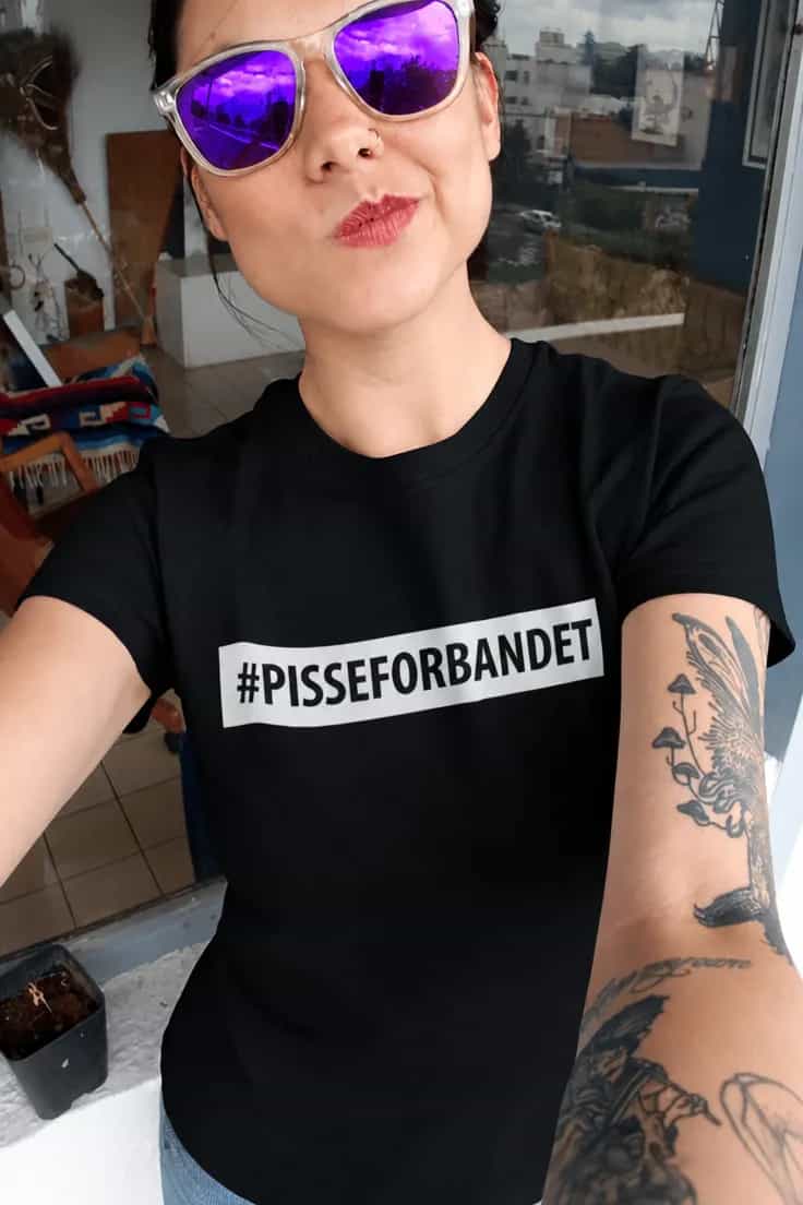 Sjov t-shirt Pisseforbandet – #PISSEFORBANDET